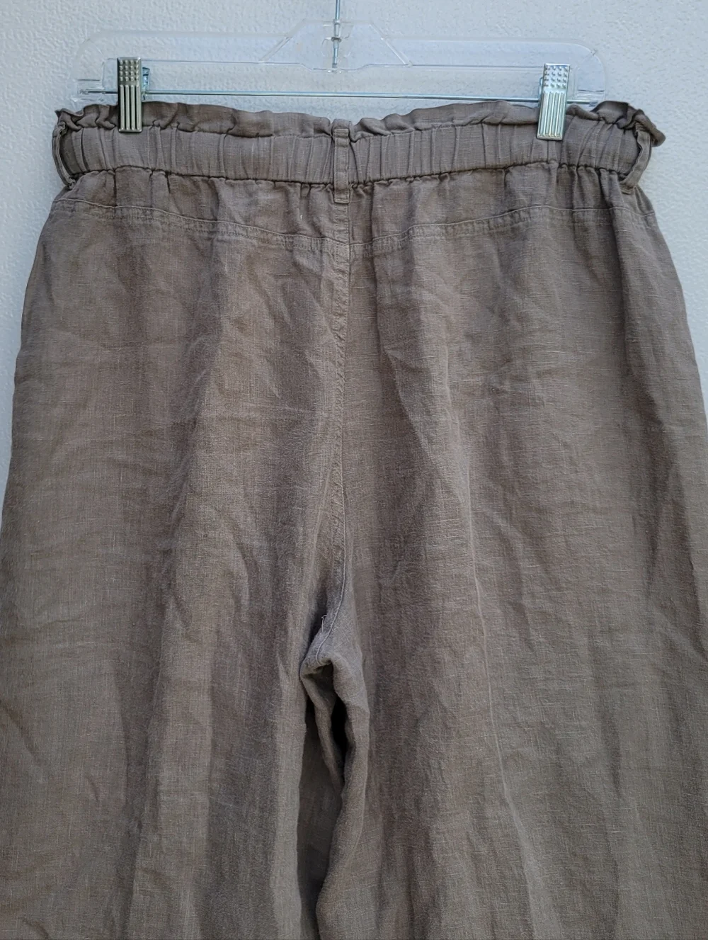 Cloth & stone Size M Women Relaxed Drawstring Wide-Leg Pants - Taupe